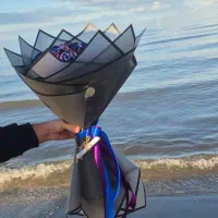 ساخت انواع گل روبانی به صورت تک و عمده|گل مصنوعی|رشت, هلال احمر|دیوار