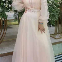 لباس مجلسی دخترونه صورتی و آبی آسمانی نو