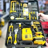 مجموعه دریل شارژی ۲۴ ولت چکشی و ابزار 118 پارچه