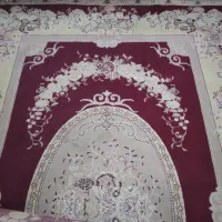 فرش ۶ متری زرشکی کرم تراکم بالا
