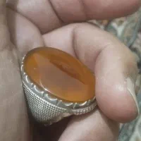 انگشتر نقره دوقاب نگین عقیق