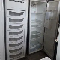 فروش یخچال فریزر الکترو استیل دو قلو در حد اک