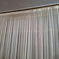 ۲عدد پرده حریر کرم شیری قیمت مناسب