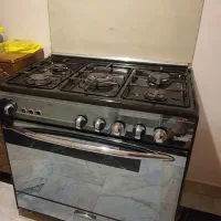 اجاق گاز  پنج شعله طرح فر ماژین سالم و تمیز