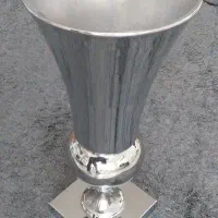 گلدان استیل پایه مربعی ۴۳سانت
