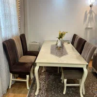 مبل ۹ نفره +میز نهارخوری ۸ نفره +جلومیزی و ۳عسلی