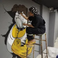 نقاشی کودک و کافه|تابلو، نقاشی، عکس|کرج, گوهردشت|دیوار