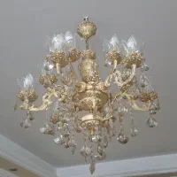 لوستر برنج ۶ شاخه ۱۲ شعله