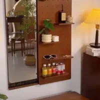 قفسه/آینه ریلی/کتابخانه /وردستی مبلی/میز اتوتاشو|کتابخانه، شلف، قفسه‌های دیواری|اصفهان, بهارستان|دیوار
