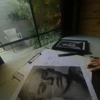 نقاشی سیاهقلم به صورت حرفه ای..