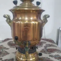 سماور ضخیم      سنگین قدیمی    برنجی