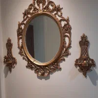 آینه و شمعدان رزینی