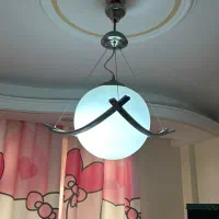 ۲عدد لوستر حباب دار استیل