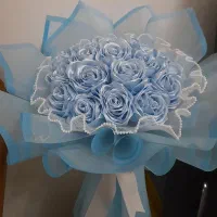 دسته گل روبانی