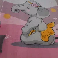 فرش ۶ متری کودک عروسکی فیل صورتی دخترانه