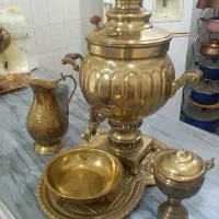 سماور۶لیتری سینی پارچ کاسه قدان همش ۱۴