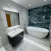 کاشی کار سیمان کاری نرده موزایی سفال بلوک سنگ کاری|خدمات پیشه و مهارت|لشت نشا, |دیوار