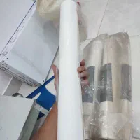 7 رول کاغذ دیواری سفید ساده