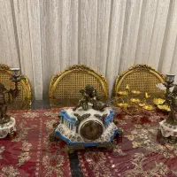 ساعت شمعدان خارجی چینی برنز