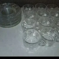 فنجان نعلبکی عینکی فرانسه نو