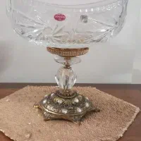 آجیل خوری یاشکلات خوری کریستال پایه برنز