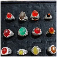 انگشتر طلا نقره عقیق کرزی باباقوری الماس یشم اوپال