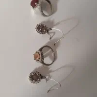 انگشتر و گوشواره نقره