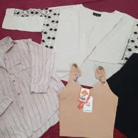 7 تکه شومیز و شلوار کراپ تاپ 600 تومن