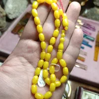 تسبیح کهربا سیستم دار زرد