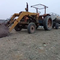 تراکتور با تانکر آب و بیل جلو 4جک