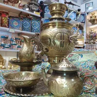 ست ۹تیکه شب یلدا با سماور ذغالی۶لیتری برنجی آنتیک|قوری، کتری، قهوه‌ساز دستی|مشهد, چهارباغ|دیوار