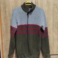 ژاکت بافت مردانه جلو زیپ با پلیور ۲۰۰ تومن