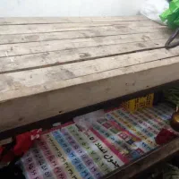 قفسه  ۲طبقه چوبی مناسب میوه و سبزی فروشی