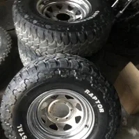 ۴ عدد رینگ و لاستیک فابریکی پاترول