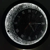 ساعت ماه دیواری نور دار قطر 65