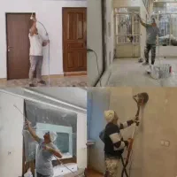 نقاشی ساختمان با دستگاه ایرلس بسیار مناسب وسریع|خدمات پیشه و مهارت|بروجرد, |دیوار