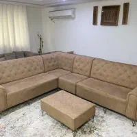 مبل ال راحتی چستر قهوه ای روشن درحد نو