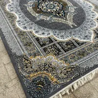فرش طرح مانلی خشت دودی لوکس