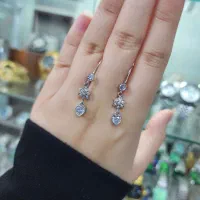 گوشواره نگین دار نقره