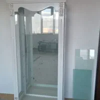 بوفه استخوانی و میز تلوزیون شیشه خم دودی|بوفه، ویترین، کنسول|سراب, |دیوار