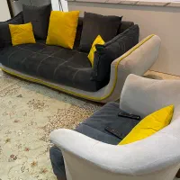 مبل راحتی چهار ۴ نفره و میز جلو مبلی|مبلمان خانگی و میز عسلی|تهران, جمالزاده|دیوار