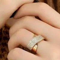 انگشتر طلایی آبکاری شده با طلای ۱۸