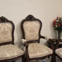 یه دست مبلمان ۹نفره تمام چوب گردو کاملا نو