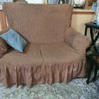 مبل راحتی با روکش ۷نفره با میز وسط و۳عدد عسلی