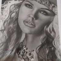 تابلوی نقاشی سیاه قلم چهره