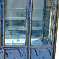 یخچال ۴درب ویترینی استیل موتور پایین