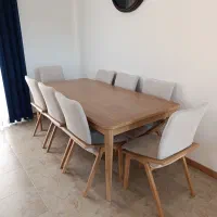 میز ناهارخوری هشت نفره نو