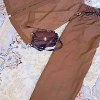 ست کت و شلوار نسکافه ای