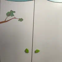 تختخواب و کمد کودک در حد نو|تخت و سرویس خواب|سیرجان, |دیوار