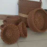 سبد حصیری|صنایع دستی و سایر لوازم تزئینی|مهاجران, |دیوار